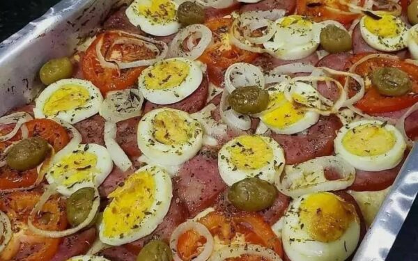 Pizza de pão de forma deliciosa humm