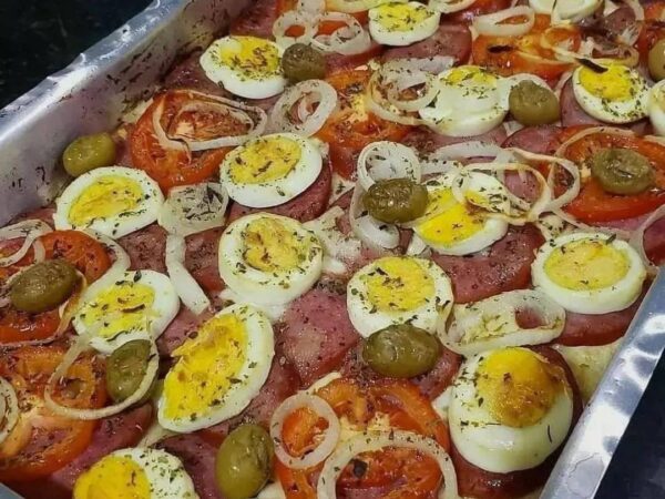 Pizza de pão de forma deliciosa humm